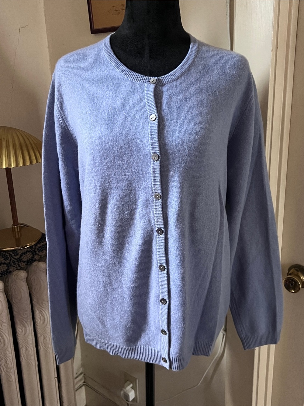 Croft And Barrow Lilac Purple 100% Cashmere Cardigan - Size Large